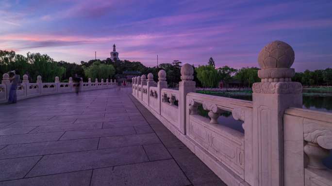 北海永安桥大范围日转夜延时