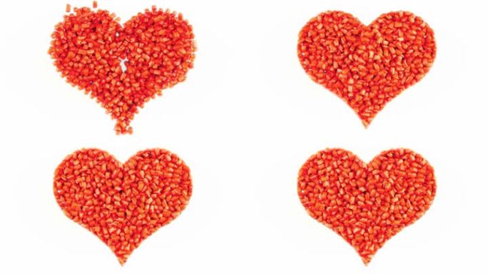 甜蜜的爱情和情人节：红糖心形