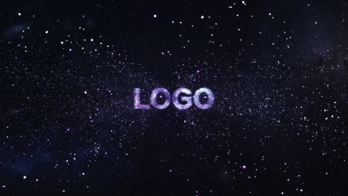 星空粒子汇聚Logo动画AE模板