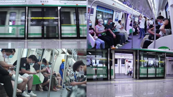【合集】地铁内上下班隧道穿梭城市绿色出行