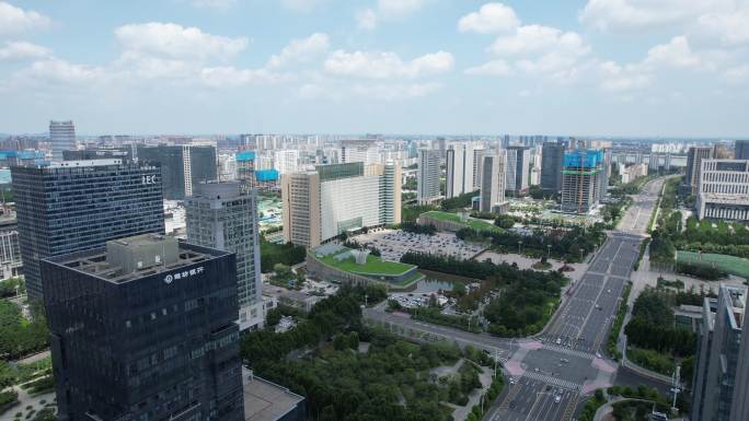临沂 行政中心城市宣传 好天气航拍北京路