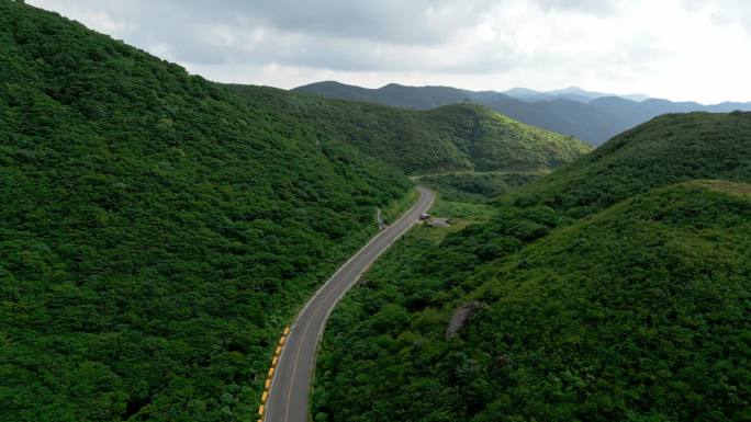 航拍大围山，大围山日落