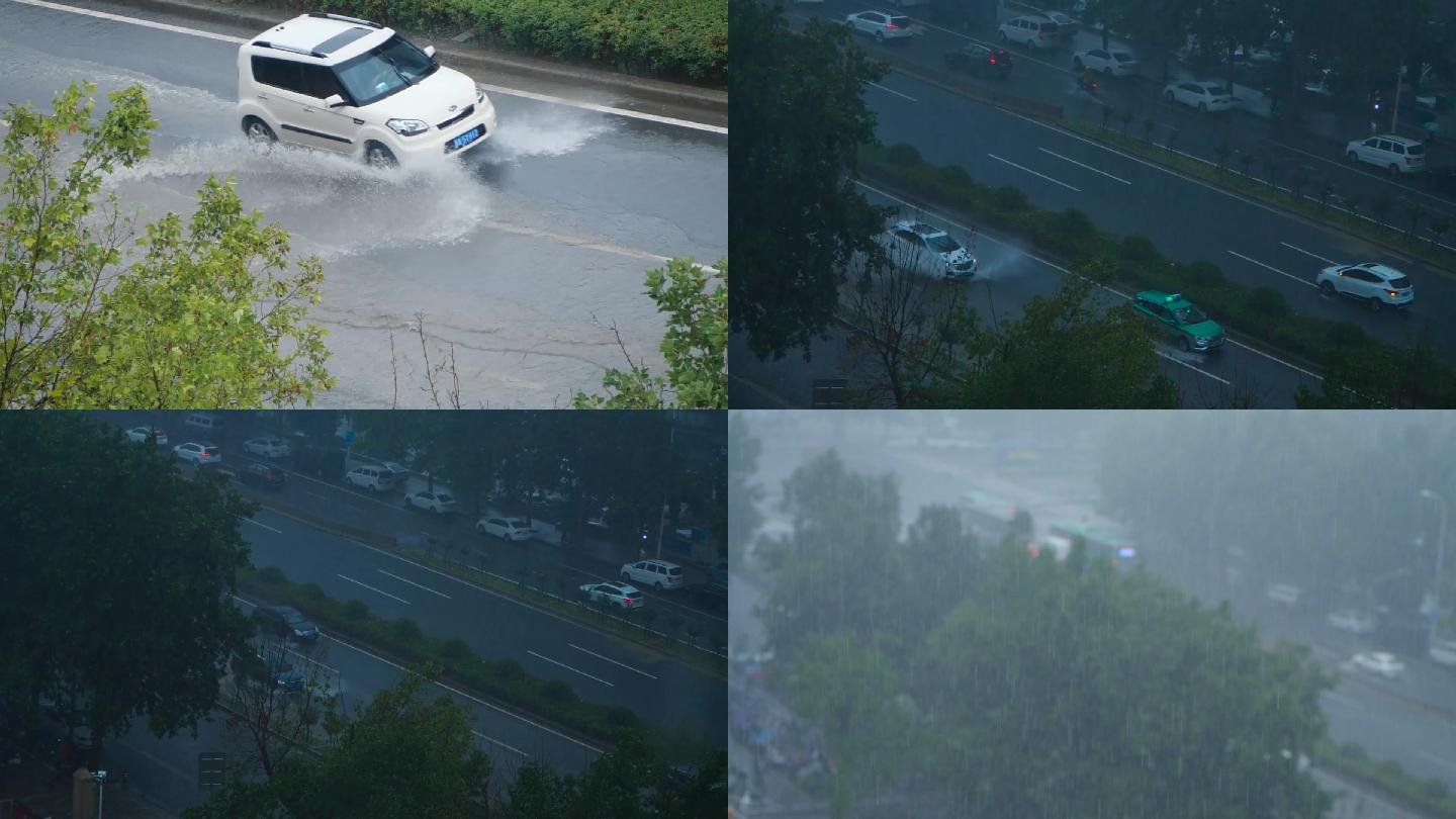 城市雨景