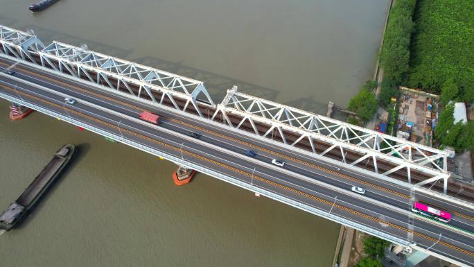 航拍上海松浦大桥