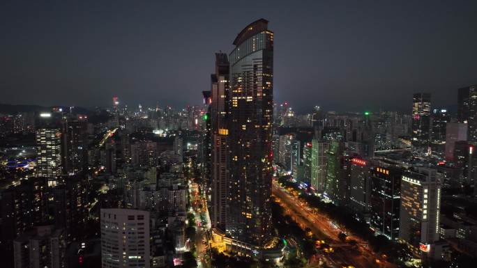 深圳车公庙建筑群夜景