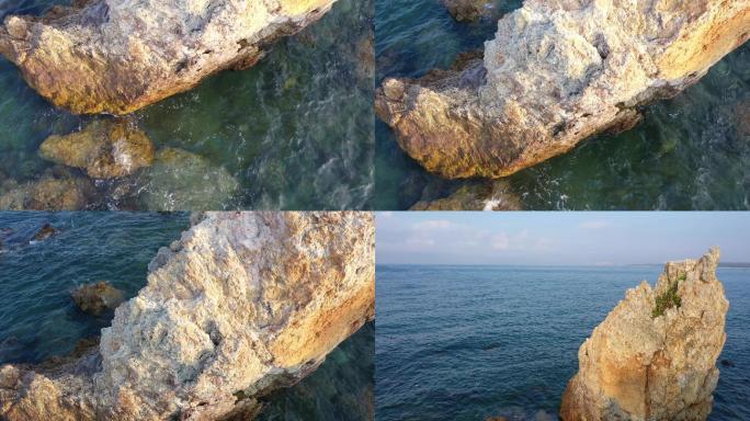 海边的岩头航拍