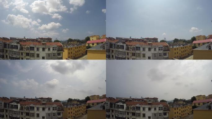 hdr4K延时视频 夏天小城上空的云
