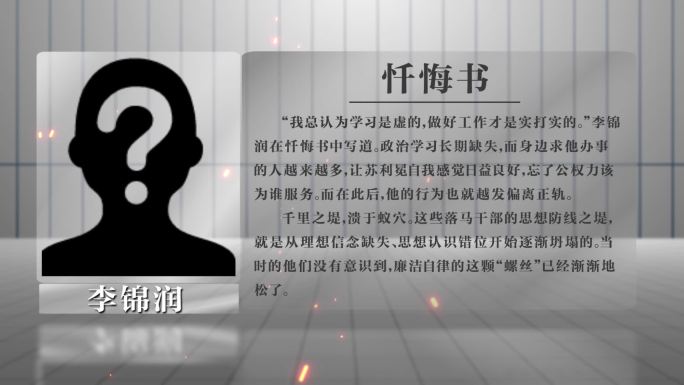 反腐嫌疑人忏悔书AE模板