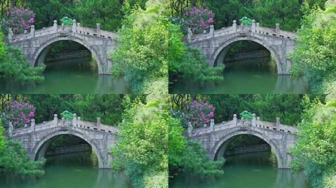 古建筑园林石拱桥空镜8K实拍