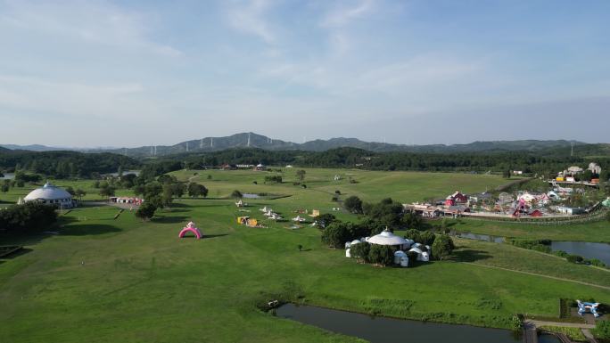 湖北武汉木兰草原5A景区航拍 (3)