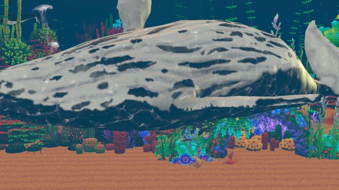 鲸鱼 鲲 裸眼3D出屏效果 海底世界