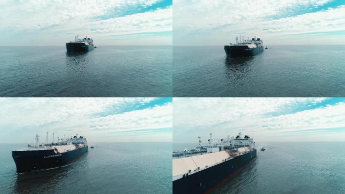 【4K】油轮航拍-货轮-油轮-轮船航行