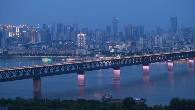 武汉长江大桥夜景