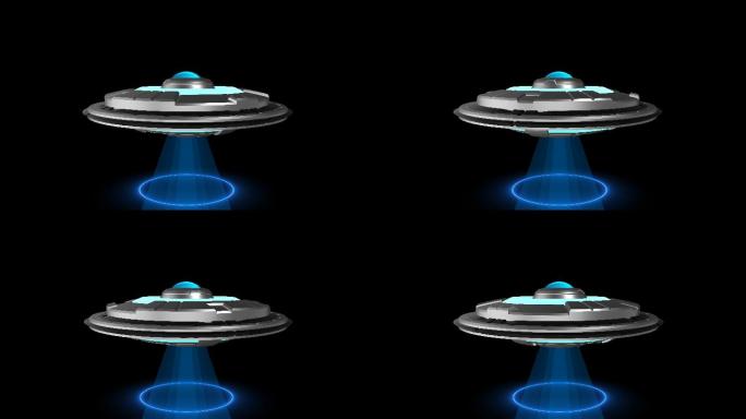 4K外星飞碟3D动画展示通道循环