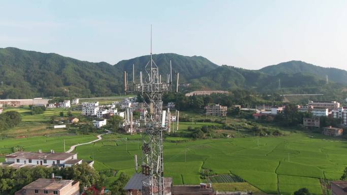 乡村5G信号基站，手机信号塔