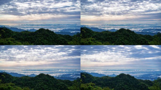 武陵山区雨后初晴耶稣光云海4K