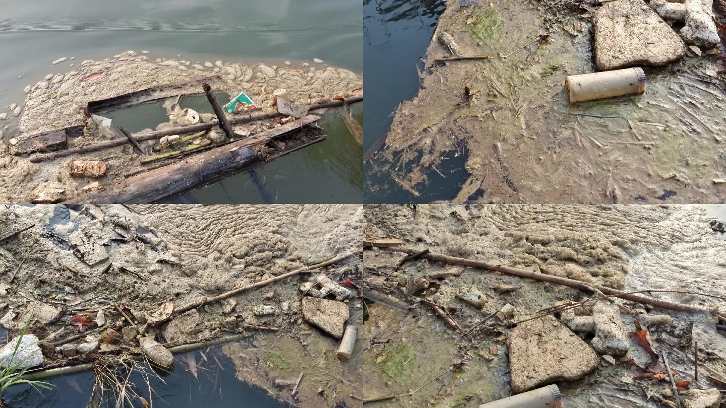 河道垃圾成堆水质破坏污染河水污染生态环境