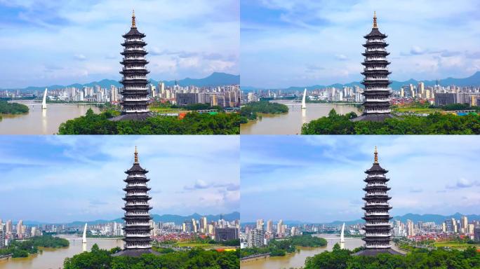 江西赣州翠浪塔（宝塔）风景拍摄