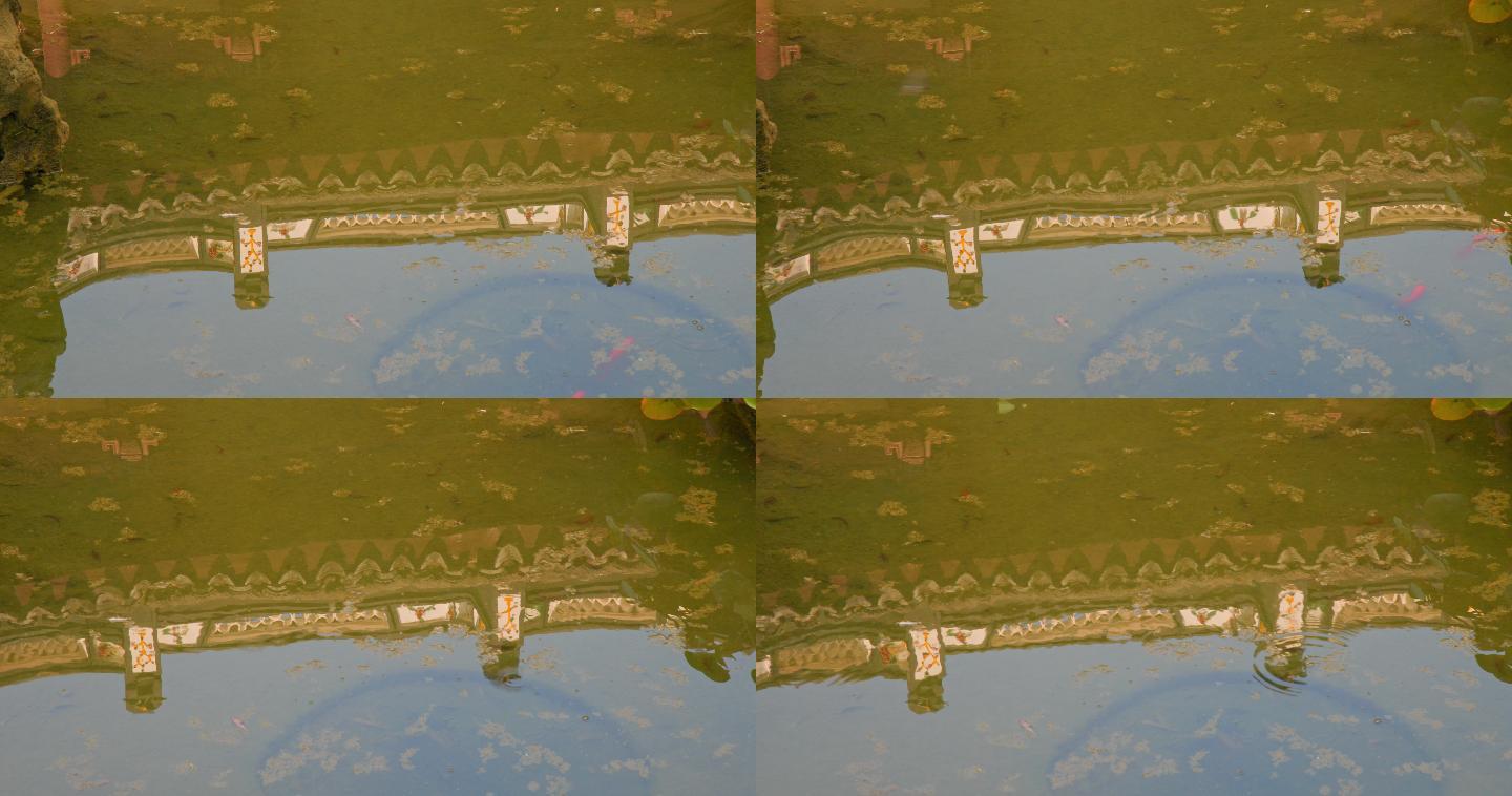 水面倒影古建筑园林空镜8K实拍
