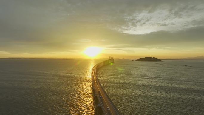 南澳跨海大桥日落