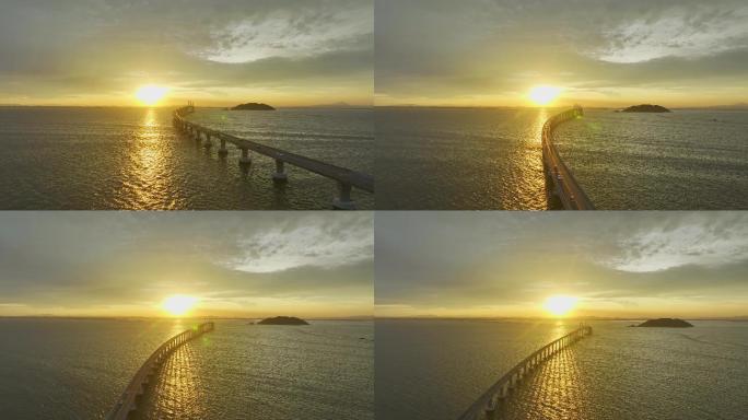 南澳跨海大桥日落