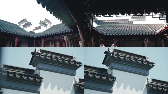 中国古建筑瓦片空镜头视频
