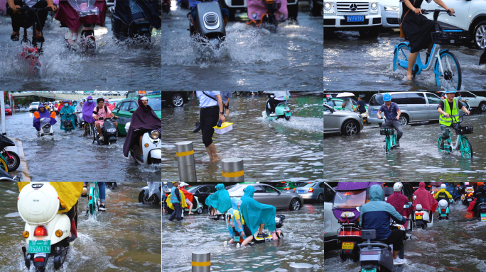 郑州城市积水交通拥堵