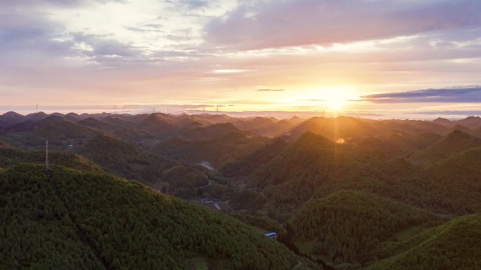 武陵山区日出大范围延时4K