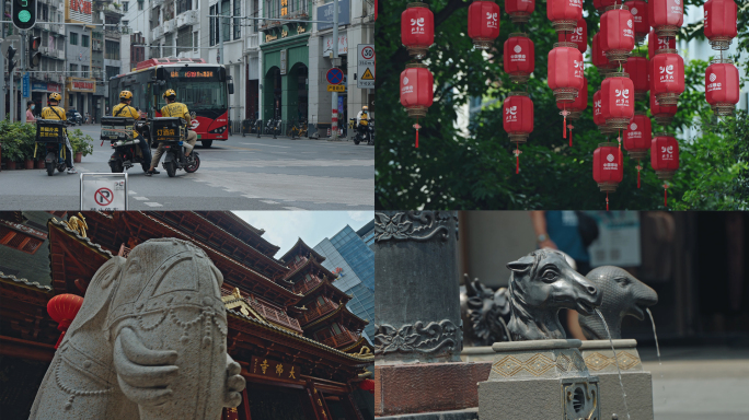 广东广州北京路人流购物旅游出行商圈