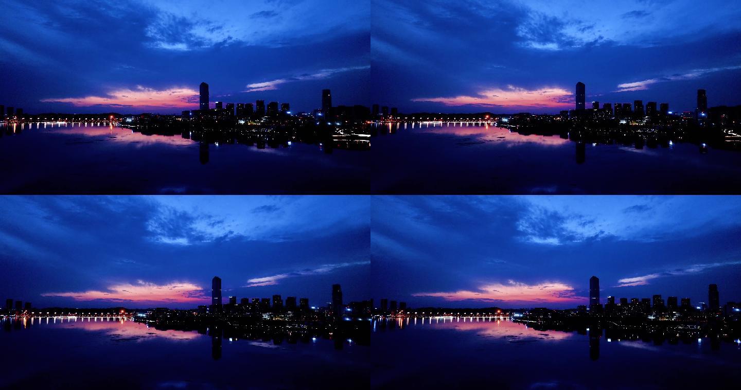 兴隆湖-夜景-横飞-夕阳