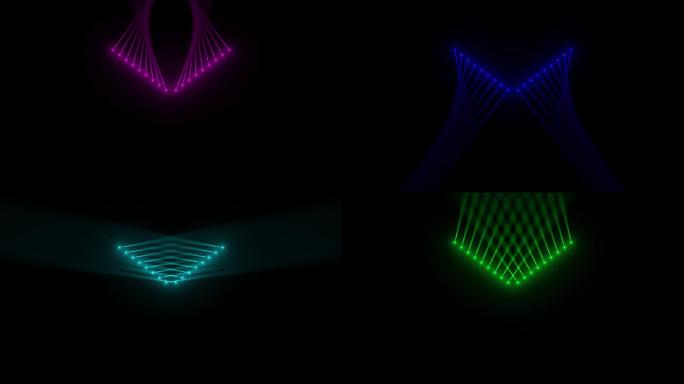 4K七彩同步变色V型射灯探照灯摇摆灯光秀