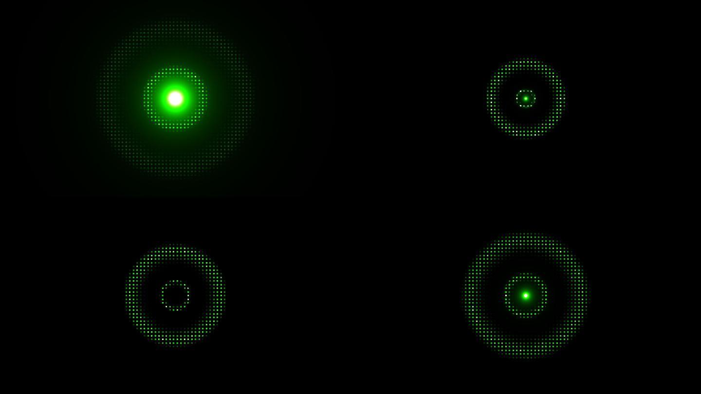 绿色圆圈圆环动感动画-通道循环3