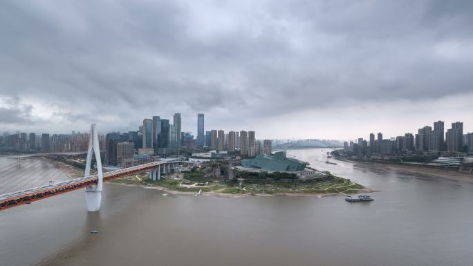 重庆江北嘴阴雨天气延时