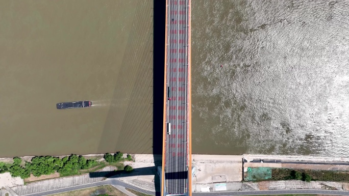 浔阳江大桥航拍俯拍