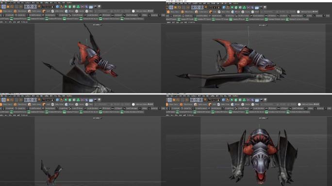 机械翼龙C4D模型动作工程