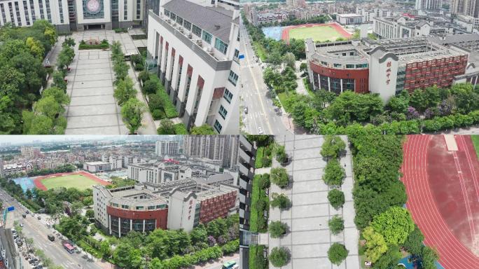 2023年最新南海区桂城中学校园航拍4K