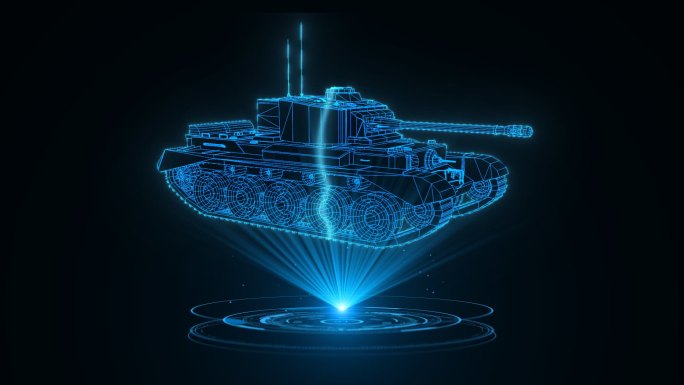 全息科技彗星坦克动画素材带通道
