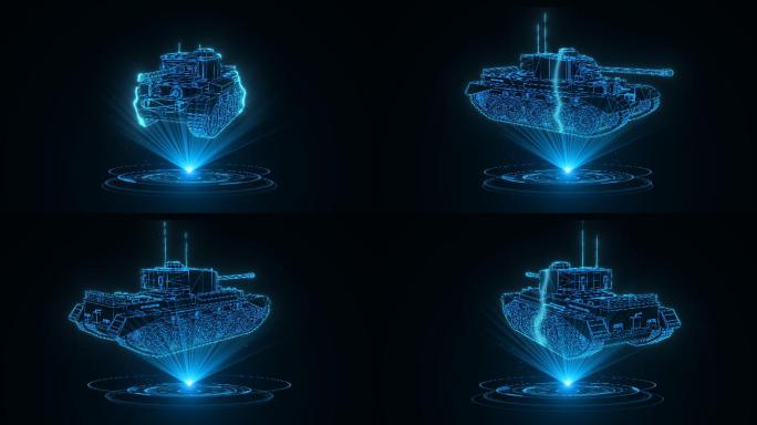 全息科技彗星坦克动画素材带通道