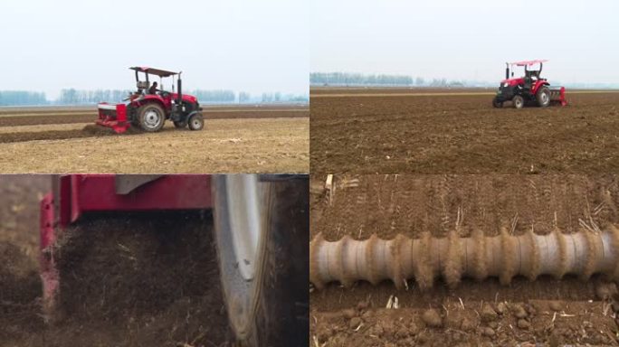 耕地犁地播种小麦