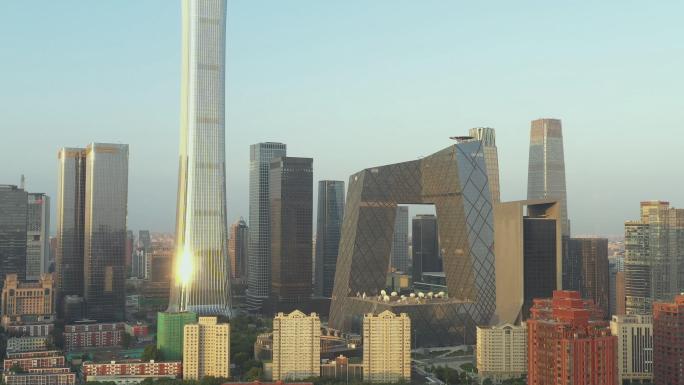 北京航拍国贸中国尊央视大楼CBD北京地标