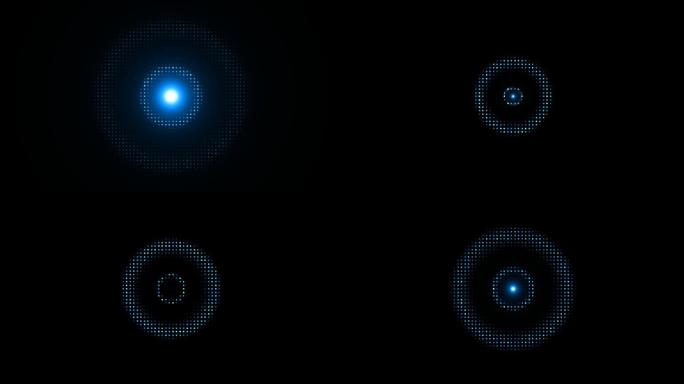 蓝色圆圈圆环动感动画-通道循环3