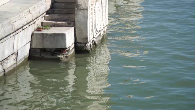 颐和园石舫景区景观湖水