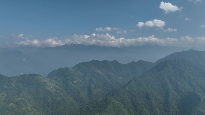 陕西秦岭南北分界山脉航拍4K西安宣传片