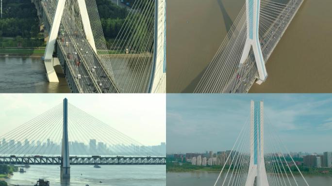 【原创4K】武汉天兴洲长江大桥航拍