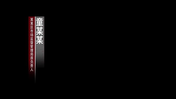 零容忍反腐人名条字幕条AE模板