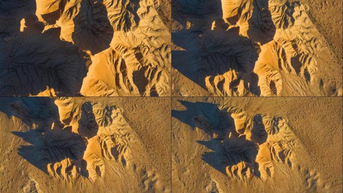 沙漠上的奇山火星山延时摄影短视频素材