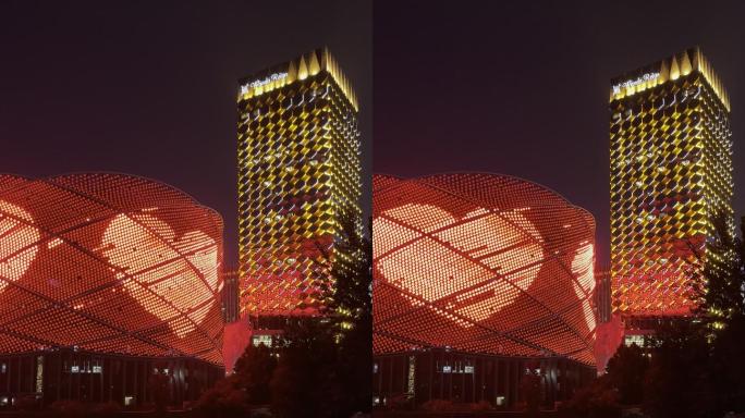 汉秀剧场瑞华酒店夜景竖版hdr