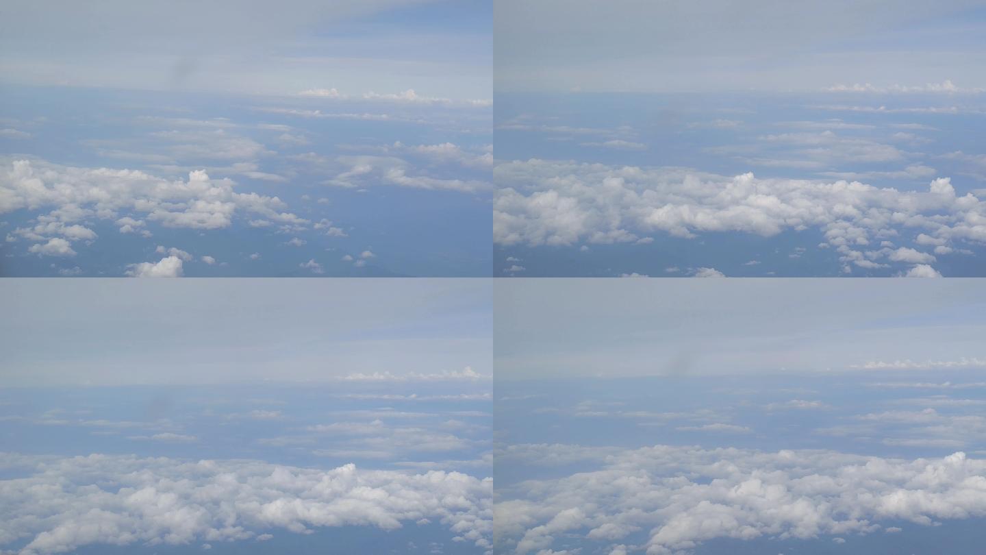 4k飞机上拍摄天空云朵