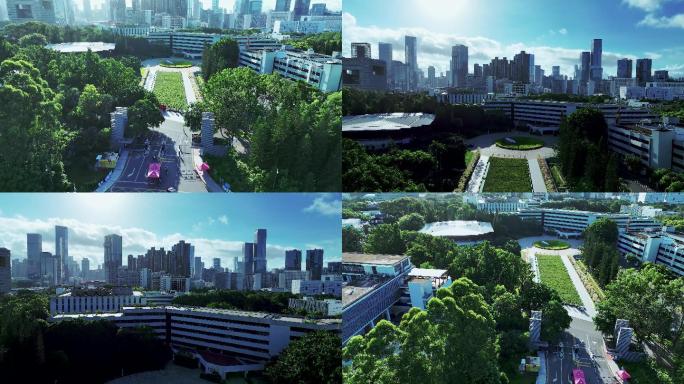 2022深圳大学正门口航拍