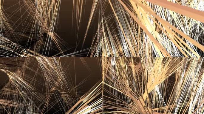 抽象多刺结构的循环动画